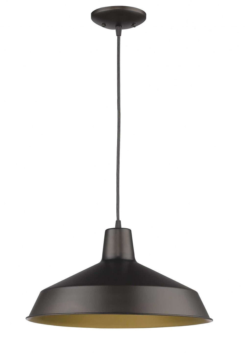 Industrial Brushed Bronze Hanging Light - Homeroots - Flyclothing LLC