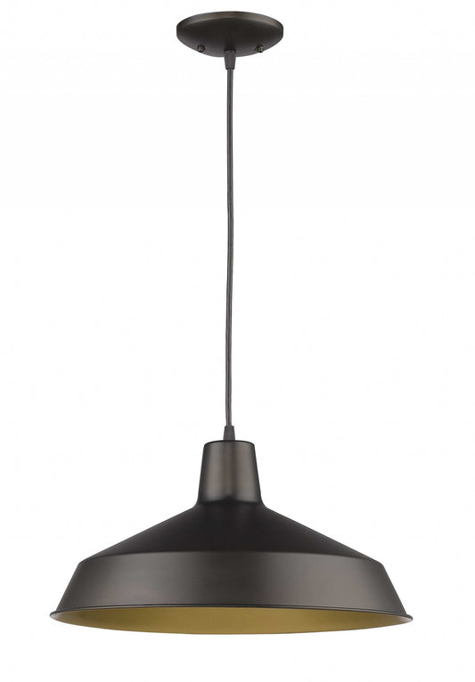 Industrial Brushed Bronze Hanging Light - Homeroots - Flyclothing LLC