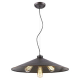 Alcove 4-Light Oil-Rubbed Bronze Pendant With Raw Brass Interior Shade - Homeroots - Flyclothing LLC