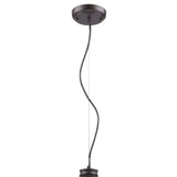 Alcove 4-Light Oil-Rubbed Bronze Pendant With Raw Brass Interior Shade - Homeroots - Flyclothing LLC