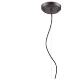 Alcove 4-Light Oil-Rubbed Bronze Pendant With Raw Brass Interior Shade - Homeroots - Flyclothing LLC