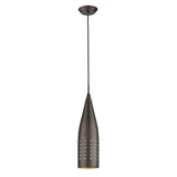 Narrow Bronze Hanging Light with Glass Studs - Homeroots - Flyclothing LLC