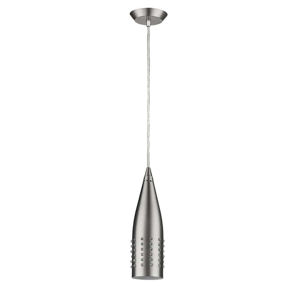Narrow Silver Hanging Light with Glass Studs - Homeroots - Flyclothing LLC