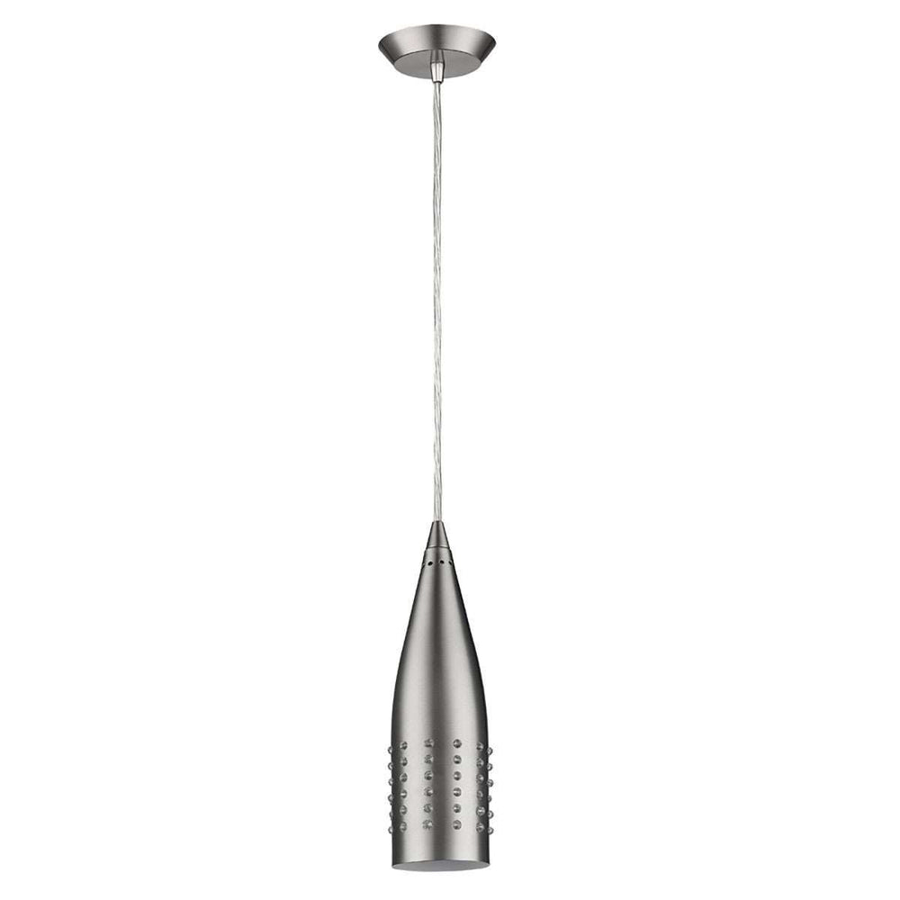 Narrow Silver Hanging Light with Glass Studs - Homeroots - Flyclothing LLC