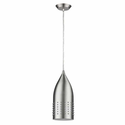 Silver Hanging Light with Glass Studs - Homeroots - Flyclothing LLC