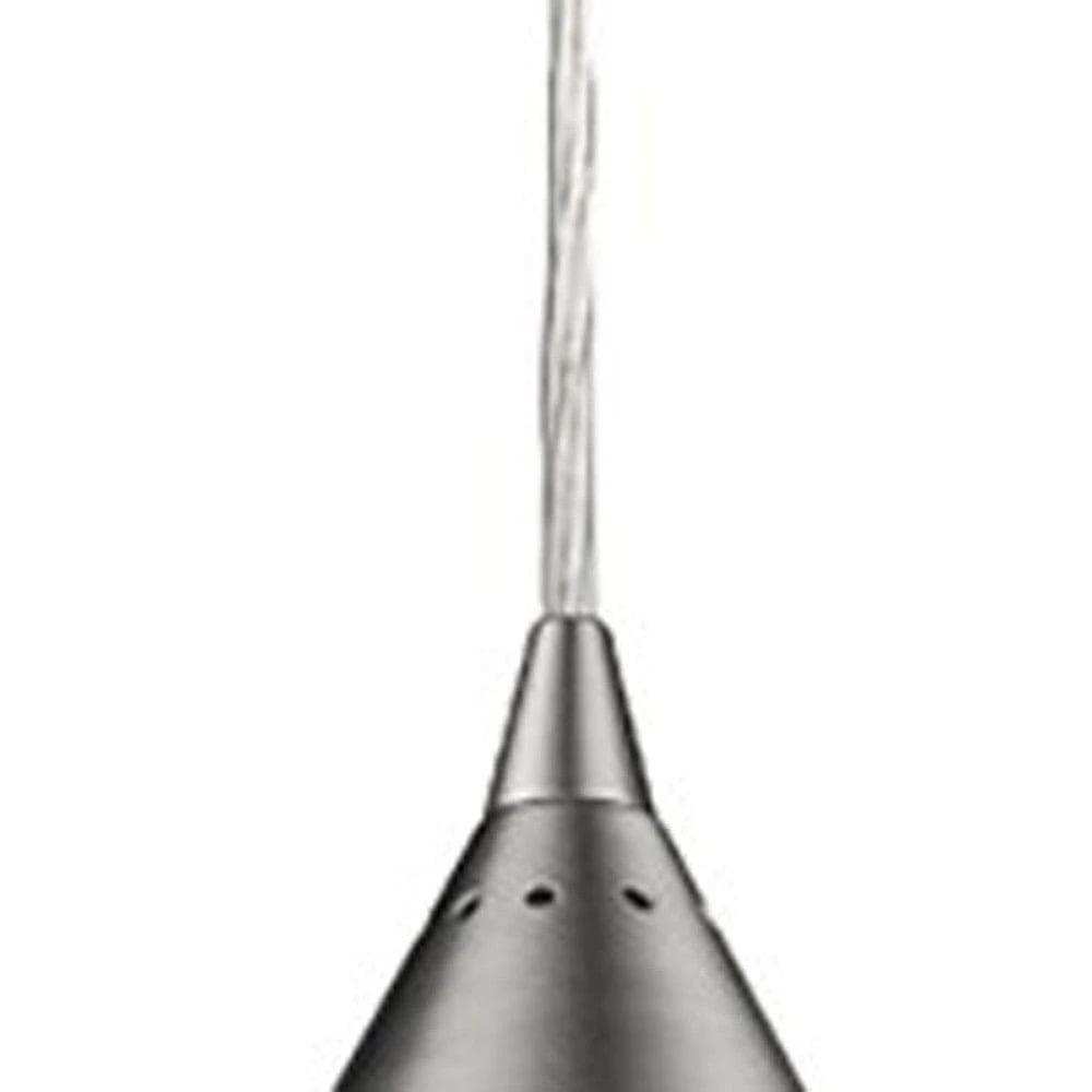 Silver Hanging Light with Glass Studs - Homeroots - Flyclothing LLC