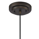 Antique Bronze Hanging Light with Textured Glass Shade - Homeroots - Flyclothing LLC