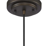 Antique Bronze Hanging Light with Textured Glass Shade - Homeroots - Flyclothing LLC