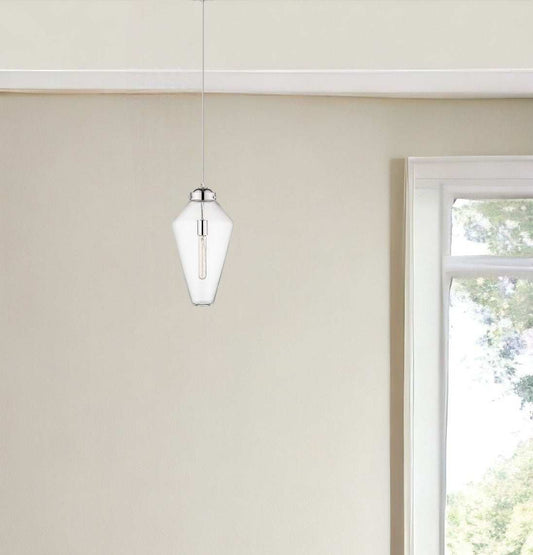 Ballina 1-Light Polished Nickel Mini-Pendant - Homeroots - Flyclothing LLC