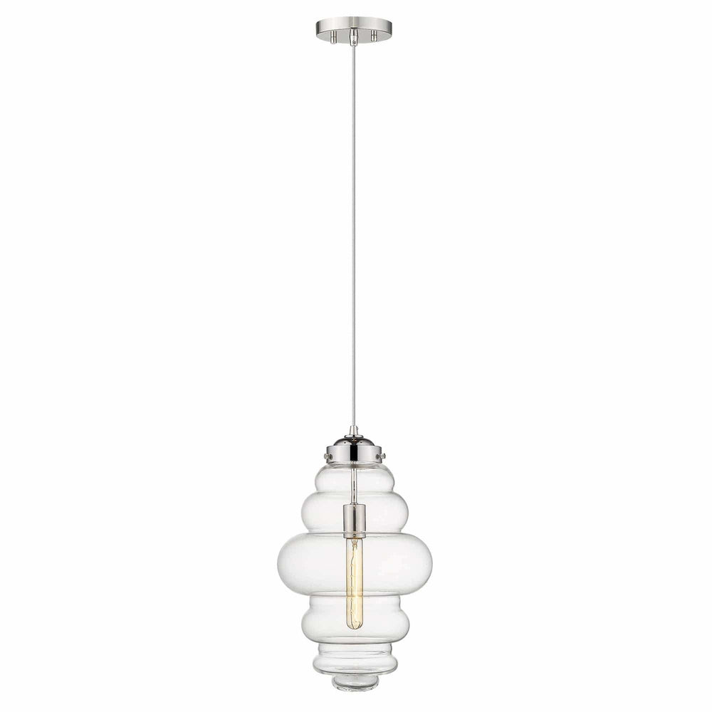 Ballina 1-Light Polished Nickel Mini-Pendant - Homeroots - Flyclothing LLC