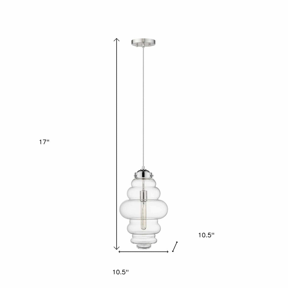 Ballina 1-Light Polished Nickel Mini-Pendant - Homeroots - Flyclothing LLC