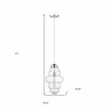 Ballina 1-Light Polished Nickel Mini-Pendant - Homeroots - Flyclothing LLC