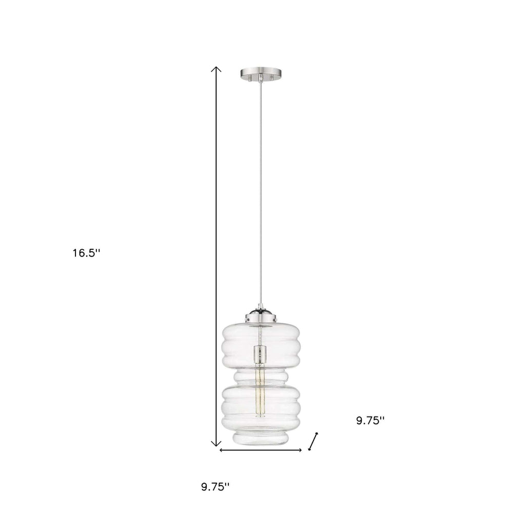 Ballina 1-Light Polished Nickel Mini-Pendant - Homeroots - Flyclothing LLC