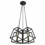 Bronze Lantern Five Light Metal Dimmable Chandelier - Homeroots - Flyclothing LLC