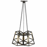 Bronze Lantern Five Light Metal Dimmable Chandelier - Homeroots - Flyclothing LLC