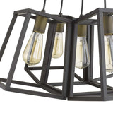 Bronze Lantern Five Light Metal Dimmable Chandelier - Homeroots - Flyclothing LLC