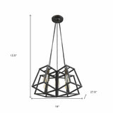 Bronze Lantern Five Light Metal Dimmable Chandelier - Homeroots - Flyclothing LLC