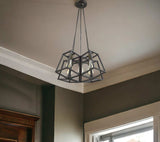 Bronze Lantern Five Light Metal Dimmable Chandelier - Homeroots - Flyclothing LLC