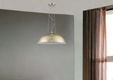 Layla 1-Light Washed Gold Bowl Pendant With Gloss White Interior Shade - Homeroots - Flyclothing LLC