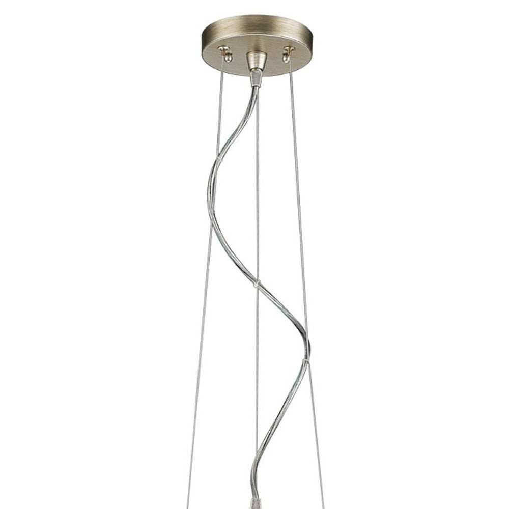 Layla 1-Light Washed Gold Bowl Pendant With Gloss White Interior Shade - Homeroots - Flyclothing LLC