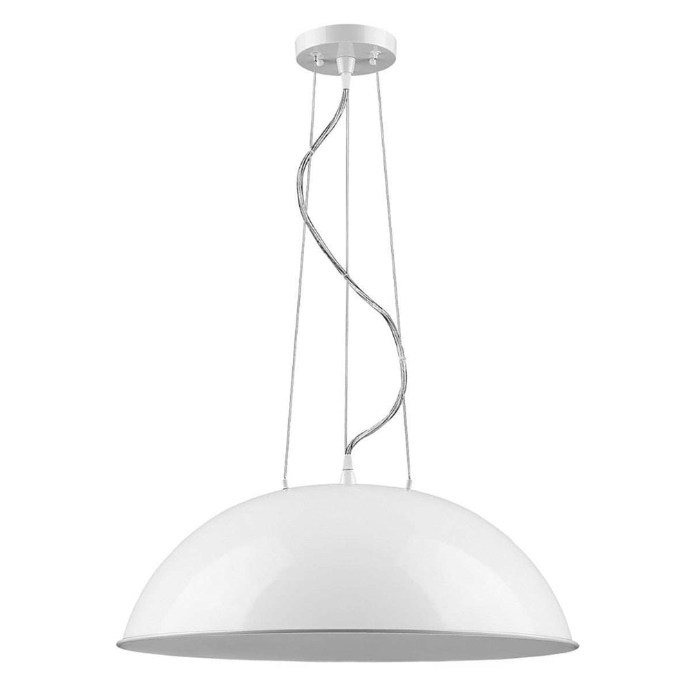 Layla 1-Light White Bowl Pendant - Homeroots - Flyclothing LLC