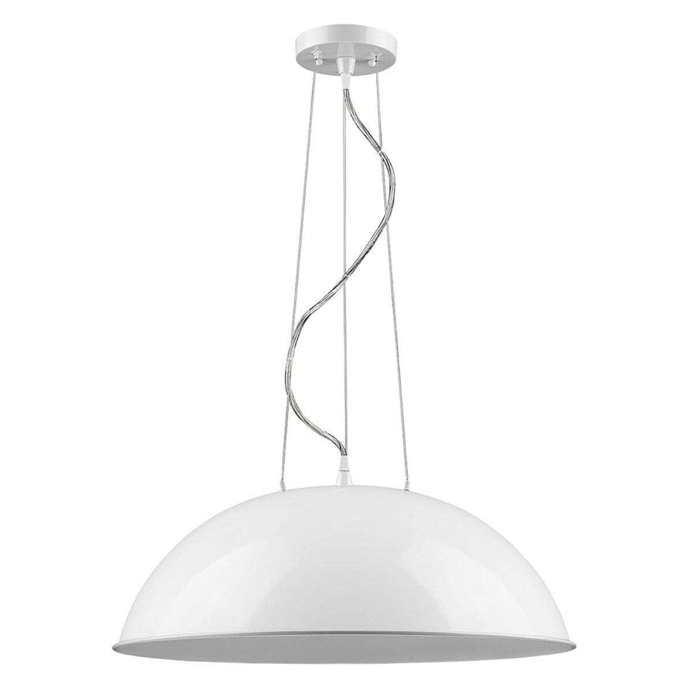 Layla 1-Light White Bowl Pendant - Homeroots - Flyclothing LLC