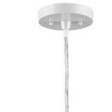 White Metal Hanging Light with Dome Shade - Homeroots - Flyclothing LLC