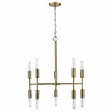 Brass Candle Style Ten Light Metal Dimmable Chandelier - Homeroots - Flyclothing LLC