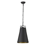 Faza 1-Light Matte Black Pendant - Homeroots - Flyclothing LLC