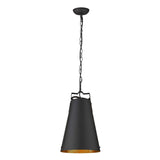 Faza 1-Light Matte Black Pendant - Homeroots - Flyclothing LLC