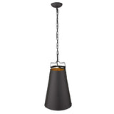 Faza 1-Light Matte Black Pendant - Homeroots - Flyclothing LLC