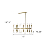 Perret 20-Light Aged Brass Island Pendant - Homeroots - Flyclothing LLC