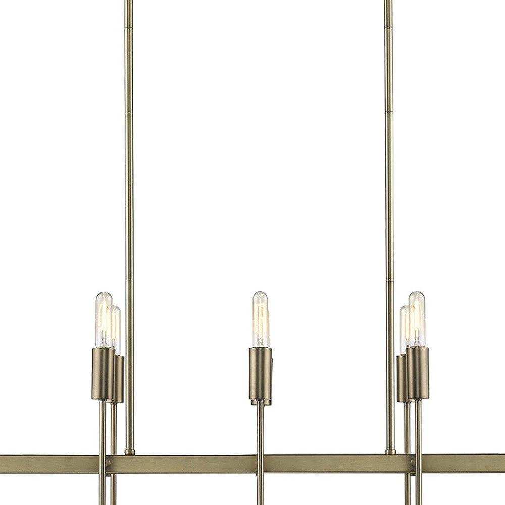 Perret 20-Light Aged Brass Island Pendant - Homeroots - Flyclothing LLC