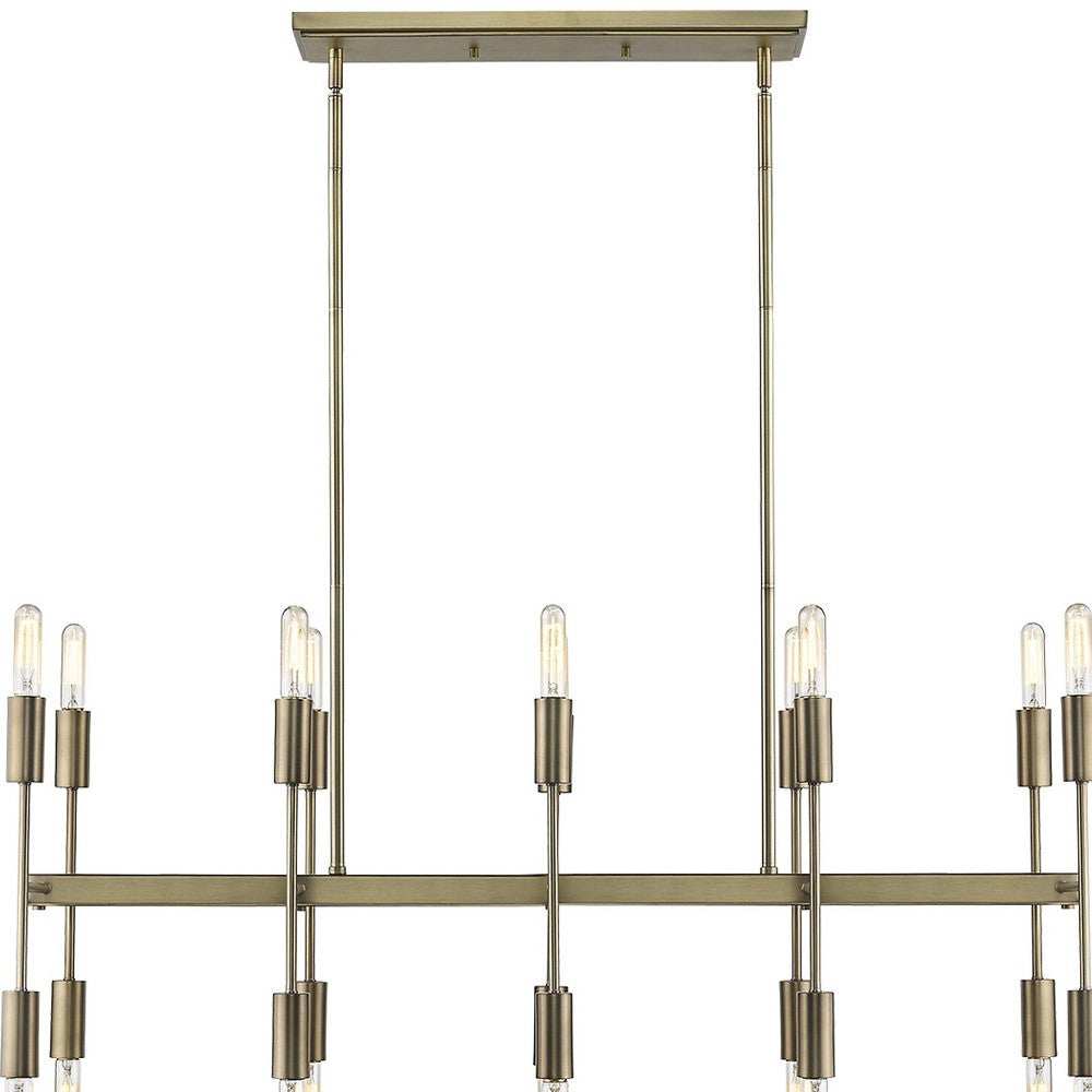 Perret 20-Light Aged Brass Island Pendant - Homeroots - Flyclothing LLC