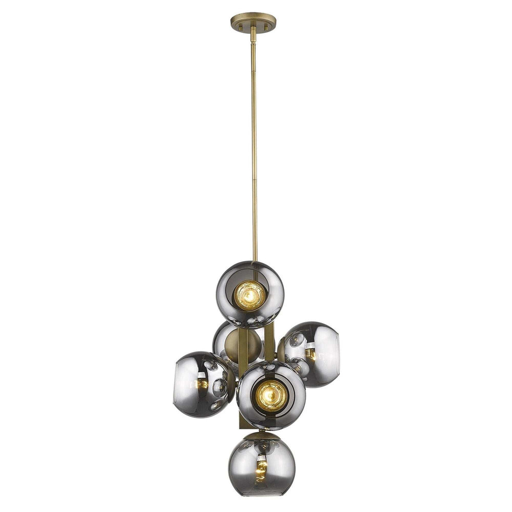 Lunette 6-Light Aged Brass Pendant - Homeroots - Flyclothing LLC