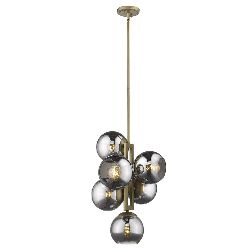 Lunette 6-Light Aged Brass Pendant - Homeroots - Flyclothing LLC