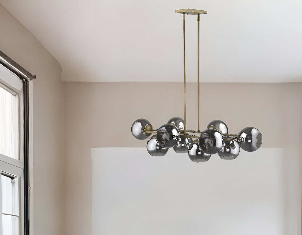 Lunette 10-Light Aged Brass Island Pendant - Homeroots - Flyclothing LLC