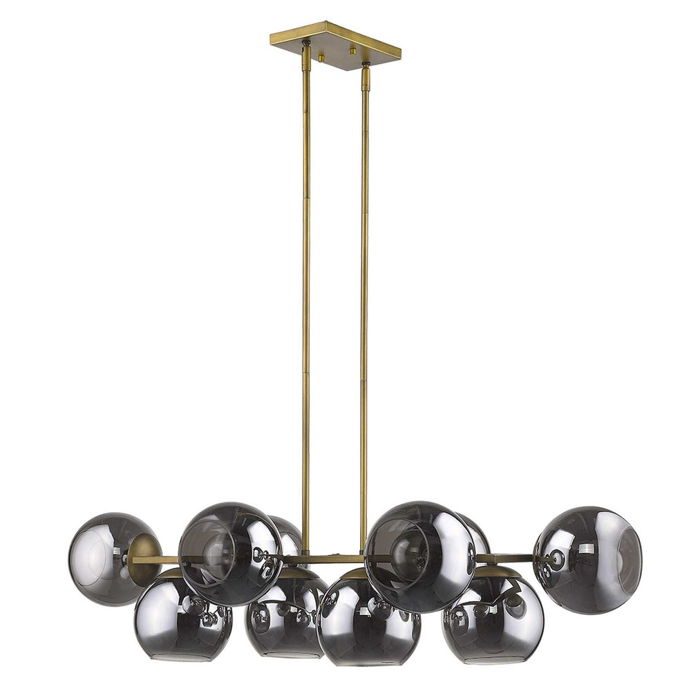 Lunette 10-Light Aged Brass Island Pendant - Homeroots - Flyclothing LLC