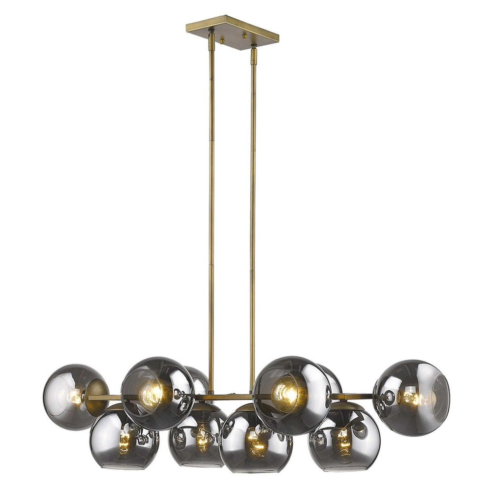Lunette 10-Light Aged Brass Island Pendant - Homeroots - Flyclothing LLC