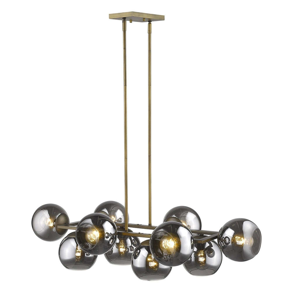 Lunette 10-Light Aged Brass Island Pendant - Homeroots - Flyclothing LLC