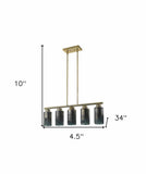 Monet 5-Light Brass Pendant - Homeroots - Flyclothing LLC