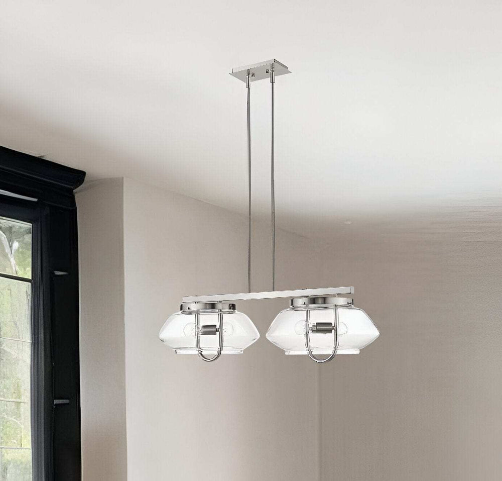 Garner 4-Light Satin Nickel Island Pendant - Homeroots - Flyclothing LLC