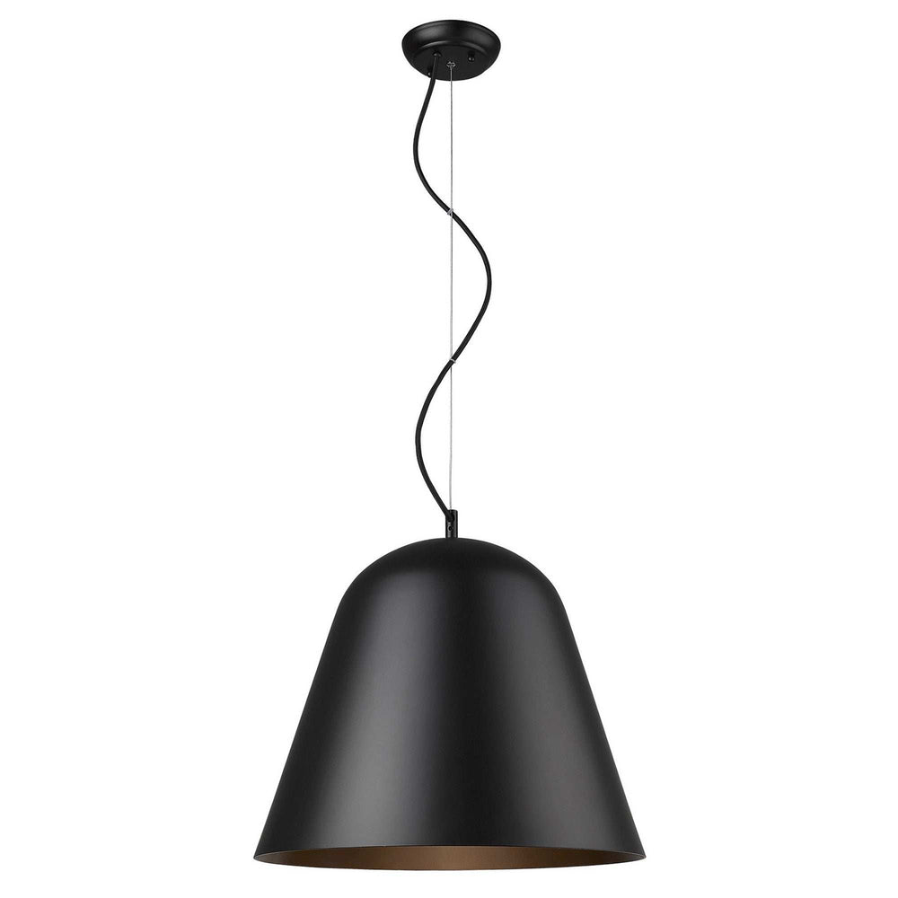 Knell 1-Light Matte Black Pendant - Homeroots - Flyclothing LLC