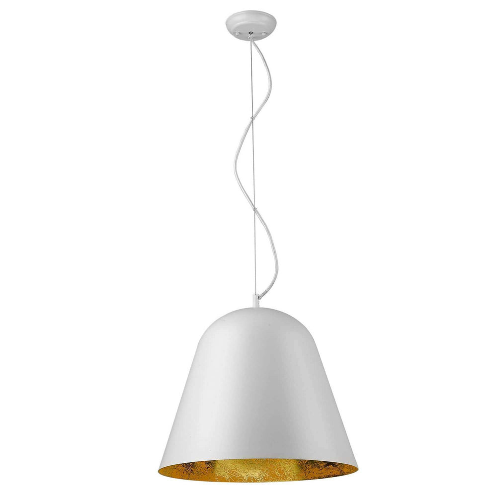 Knell 1-Light White Pendant - Homeroots - Flyclothing LLC