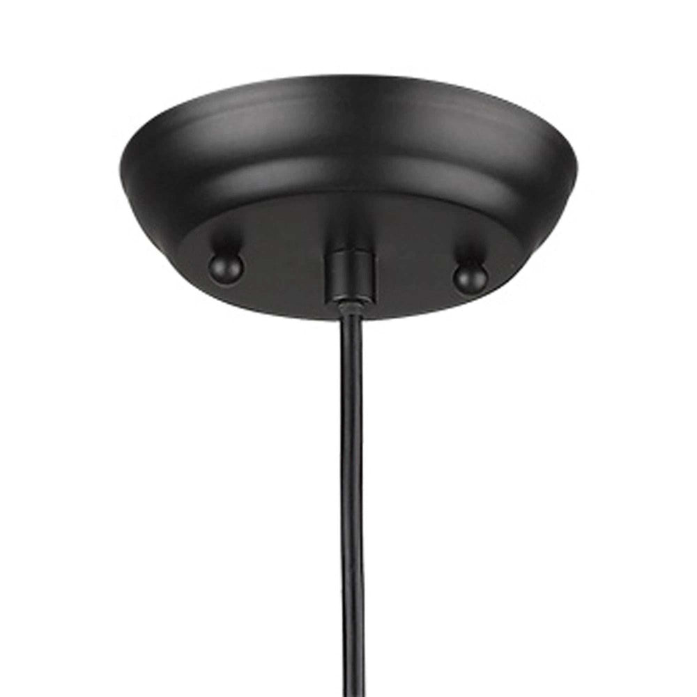 Matte Black Cork Shade Modern One Light Hanging Pendent Lamp - Homeroots - Flyclothing LLC