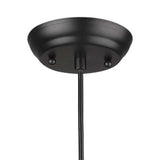 Matte Black Cork Shade Modern One Light Hanging Pendent Lamp - Homeroots - Flyclothing LLC