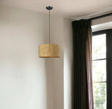 Matte Black Cork Shade Modern One Light Hanging Pendent Lamp - Homeroots - Flyclothing LLC