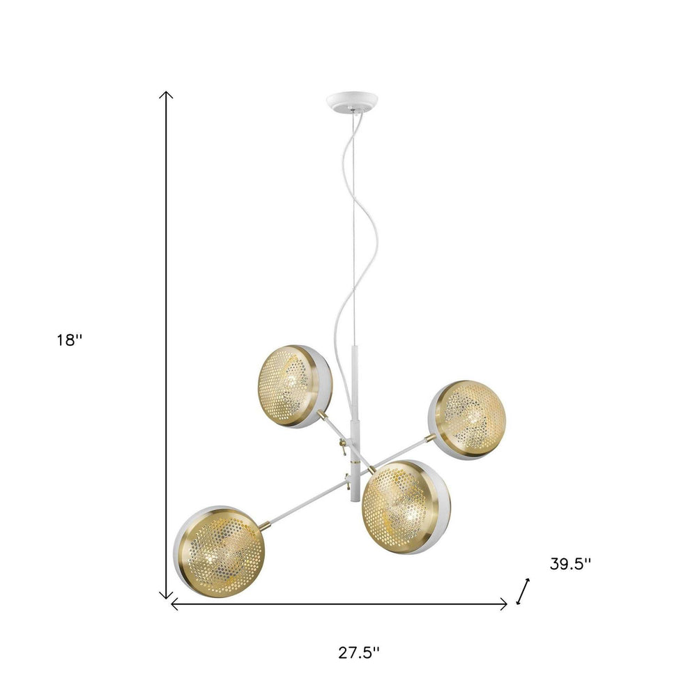 Tholos 4-Light White Pendant - Homeroots - Flyclothing LLC