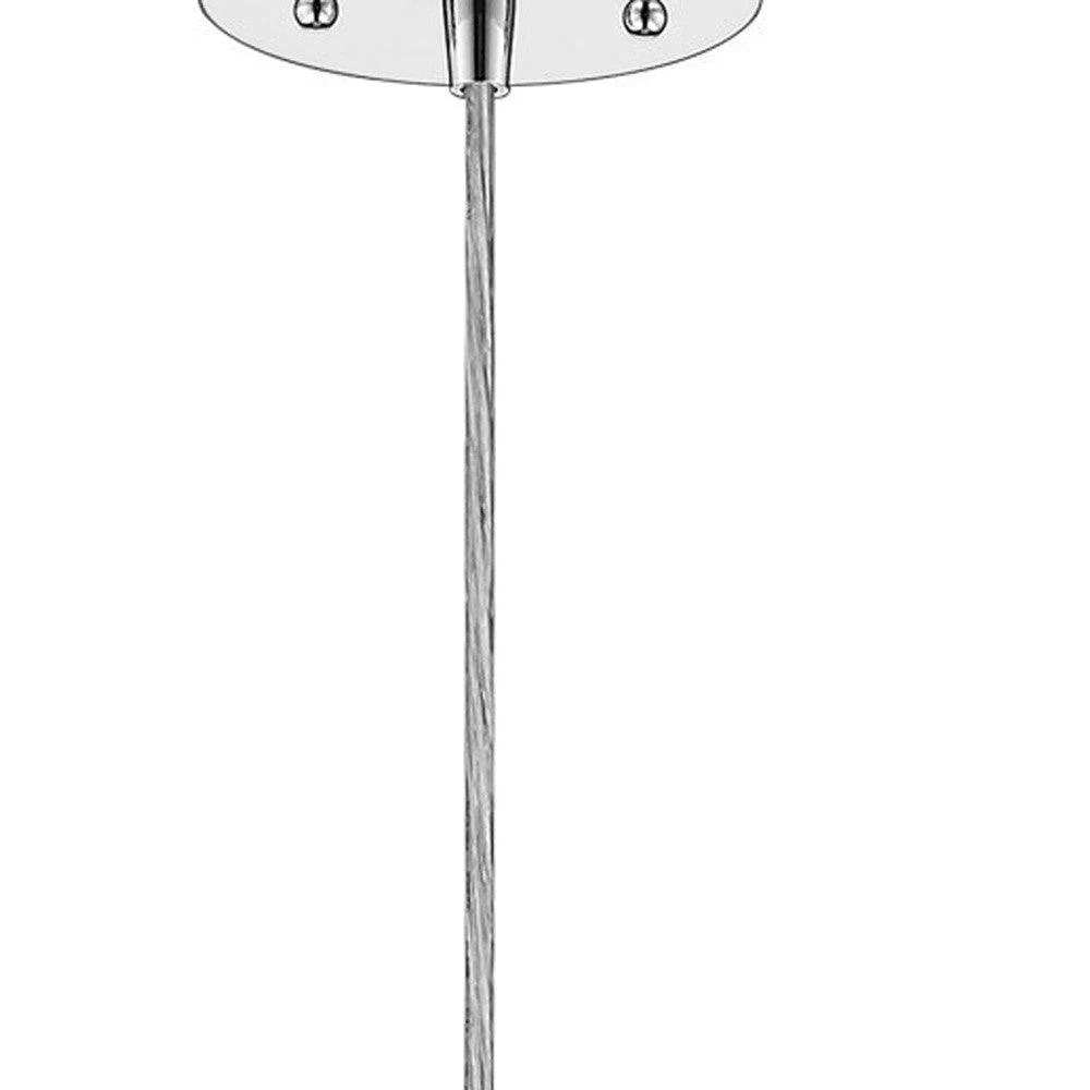 Contemporary Silver Globe Pendant Hanging Light - Homeroots - Flyclothing LLC