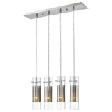 Scope 4-Light Brushed Nickel Pendant Double Glass and Mesh Shades - Homeroots - Flyclothing LLC